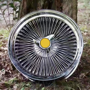 Jantes à rayons de 20, 22, 24, 26 pouces, or/argent, 100 ou 144 rayons, jantes à démontage rapide pour voitures classiques, vintage, <span class=keywords><strong>lowrider</strong></span>, anciennes - Product Image 1