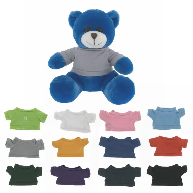 Hadiah Promosi Anak-anak Mainan Mewah Mainan Boneka Beruang dengan T-shirt Branded Logo Kustom Grosir Boneka Beruang