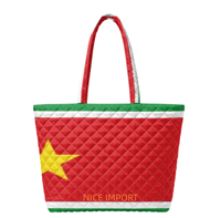 Sac fourre-tout matelassé avec drapeau du Ghana, sacs à main de travail pour femmes, sacs fourre-tout légers à ouverture supérieure pour les voyages, l'université et la plage