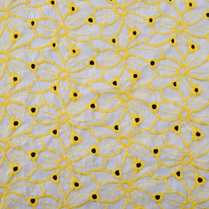 Tela de Punto Estampada con Diseño de Flores Amarillas, Personalizable al por Mayor, con Ingredientes de Poliéster y Elastano, para Confección de Ropa - Product Image 3