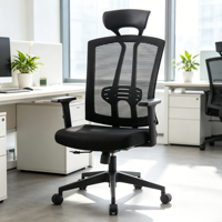 Chaise de bureau ergonomique en maille pour le bureau Silla De Oficina Con Soporte Lombaire Ajustable Para Largas Horas