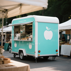 Camions de vente ambulante brillants 2025 au Royaume-Uni avec enseignes lumineuses LED, équipement de cuisine, remorque alimentaire mobile d'extérieur à vendre - Product Image 3