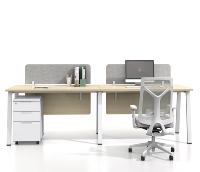 Bureau de travail modulaire convertible moderne avec structure en fer, taille personnalisable, emballage démontable pour usage commercial