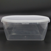Emballage de crème glacée rectangulaire de 1000 ml, contenants IML jetables de stockage de snacks