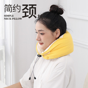 Almohada de Viaje en Forma de U con Relleno de Partículas de Espuma, 28x26x14cm, Material de Poliéster, para Siesta en la Oficina y Uso en Avión - Product Image 5