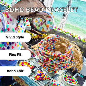 Women's Handmade Seed Bead Woven <b>String</b> for <b>Bracelet</b> Colorful Adjustable Multi-Strand Bohemian Geometric Jewelry Gift - Product Image 2