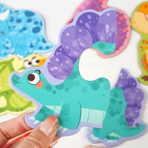 CPC CE Boys Girls 6 Packs Cartoon Animals Shaped Paper Jigsaw <b>Puzzles</b> for Toddlers Ages 1-3 - Product Image 4