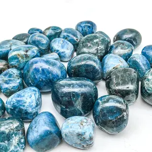 Wholesale Natural Apatite Tumbles Crystal Gemstone Polished Blue Apatite Healing Crystal Stone For Home Decoration