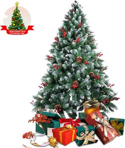 New Design High Quality Standing Personalized Mx Red Berry Pine Cone Snow White <b>LED</b> Christmas <b>Tree</b> - Product Image 2