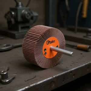 Roue à lamelles abrasives Ttake 80x30 mm, tige de 6 mm, corindon, pour le meulage des métaux - Product Image 3