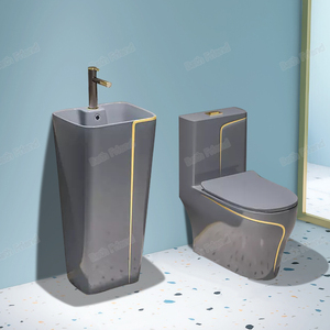 Blu fabbrica pavimento di lusso montato bagno S-trappola ceramica Water Closet sifone un pezzo <span class=keywords><strong>Wc</strong></span> <span class=keywords><strong>Wc</strong></span> <span class=keywords><strong>Wc</strong></span> lavabo - Product Image 3