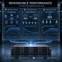Synology RackStation RS1221RP+ NAS de 8 Bahías, AMD Ryzen V1500B, 32GB DDR4 ECC, 4x GbE, Preparado para 10GbE, Alimentación Redundante, NAS de Rack 2U