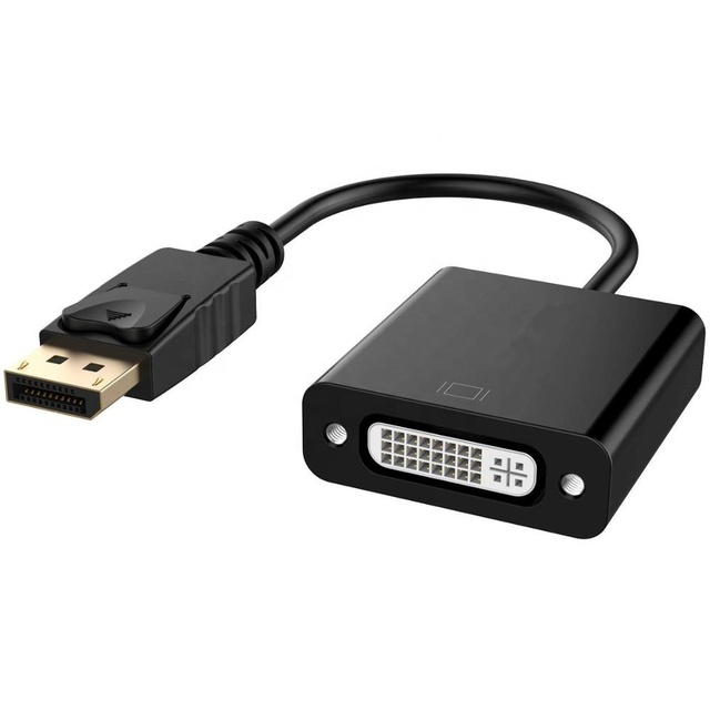DP to DVI Adapter, Gold Plated DisplayPort to DVI 24 + 5 Male to Female Converter