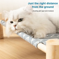 Produit pour animaux de compagnie canapé d'été pour animaux de compagnie chiot lit chat bois hamac canapé chien lit en bois pour chat