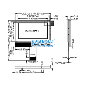 CH12864-29-2-L 2.2 英寸 12864 COG LCD 模块 20 针 128x64 图形液晶屏 ST7567 LED 背光 可调亮度 - Product Image 3