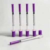 Seringue neuve de couleur verte, rose, violette, 1 ml, 6 mm, 8 mm, 31G, 30G, 13 mm, 0,3 ml, 0,5 ml, 1 ml, 29G, orange, pour usage vétérinaire et humain