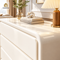 Commode en bois HarmTai à 3, 4 ou 5 tiroirs, meuble de rangement silencieux et lisse, à poser au sol, pour chambre à coucher