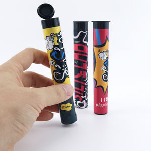 Tubo de plástico para guardar conos de cigarrillos pre-enrollados, tubo de plástico de 115 mm con tapa abatible, personalizable con la marca. - Product Image 4