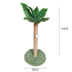 Tiang Garukan Kucing Sisal Terlaris 2026 dengan Bola Gantung Dekorasi Palem, Menara Pohon Kucing untuk Penggaruk Anak Kucing - Product Image 2