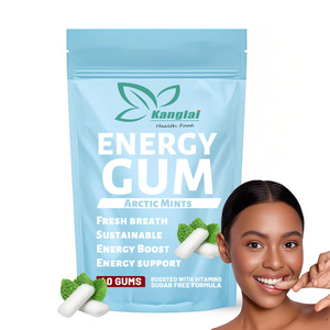 Productos rápidos más vendidos, chicle energético, cafeína, suplemento de vitaminas, aliento fresco, soporte energético, mentas árticas - Product Image 1
