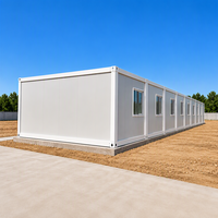 Maison conteneur préfabriquée à toit plat à assemblage instantané, abri d'urgence, logement pour secours en cas de catastrophe