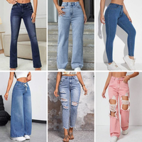 Nouvelle Collection 2025 Jeans Skinny Femme Seconde Main Vente en Gros Vêtements Usagés Pantalons en Denim Longs en Balles