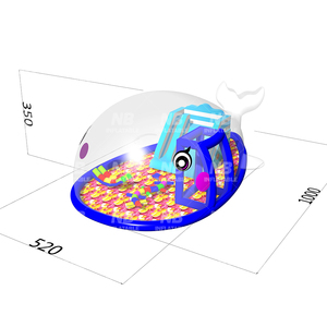 Inflable Comercial Transparente de PVC, Brincolín Infantil con Forma de Ballena, Carpa de Burbujas de Cristal, Parque de Bolas Oceánicas para Interiores - Product Image 2
