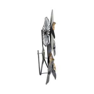 Decorazione da parete in metallo a forma di foglia di loto per l'arredamento della casa, accessorio decorativo da appendere per camera da letto, soggiorno, bagno. - Product Image 3