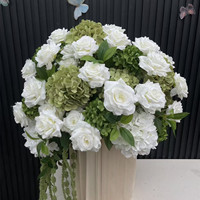 PPS Hot Sale Kunstmatige 60cm Groene Rozen Bloembol Tafeldecoratie Bloembol voor Bruiloft Evenement Decoratie