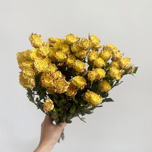 Bouquet de roses séchées multi-têtes, roses naturelles cuites, pour décoration de salon, table de mariage, cadeaux - Product Image 6