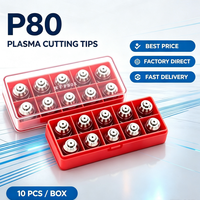 Nosel P80 1.1mm Ujung Pemotong Plasma Tembaga, Suku Cadang Obor Pemotong Plasma, Ulir M8 untuk Suku Cadang AG60, Harga Cina