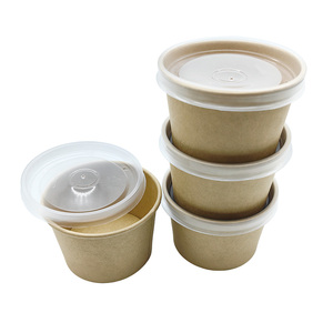 <span class=keywords><strong>Meilleur</strong></span> Prix Impression Personnaliser Bol à soupe en papier kraft jetable avec couvercle en PP et couvercle en papier - Product Image 5