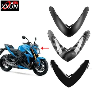 适用于铃木GSX-S1000 GSXS 1000 2015-2020配件的XXUN GSXS1000摩托车前上鼻前照灯整流罩罩套