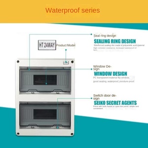 Caja de conexiones eléctricas de plástico IP65PC ABS 24WAY impermeable para exteriores, caja de distribución montada en Panel de interruptores MCB - Product Image 4