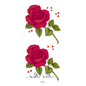 Adesivi per Tatuaggi a Colori con <span class=keywords><strong>Fiori</strong></span> <span class=keywords><strong>e</strong></span> Farfalle Stampati in Offset - Product Image 2