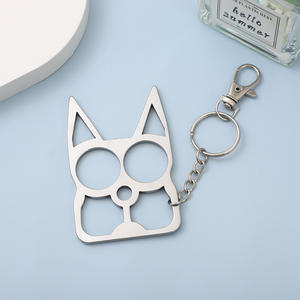 多機能Carabinerキーチェーンステンレス鋼クリエイティブレンチ猫形防水漫画スタイル屋外防御壊れ - Product Image 6