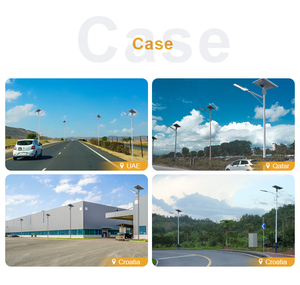 Gcots IP66อลูมิเนียมกันน้ำกลางแจ้งที่จอดรถถนน60W 80W ไฟถนนสองทางพลังงานแสงอาทิตย์ - Product Image 4