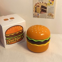 Lampe de table LED créative et mignonne en forme de hamburger avec commande par bouton et piles - Cadeau d'anniversaire pour femmes, Fête des enfants