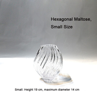 Vase à fleurs en verre transparent nordique de luxe, à spirale côtelée, design minimaliste écologique pour mariage, fête, table de maison