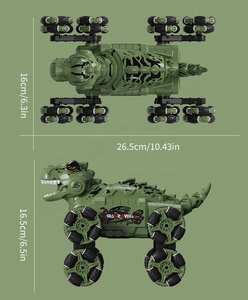 Cool <span class=keywords><strong>Dino</strong></span> Truck 2,4G 8WD Gesture Sensing RC <span class=keywords><strong>Stunt</strong></span> Cars Spray Light Sound Dinosaur Remote Control Car para niños - Product Image 5