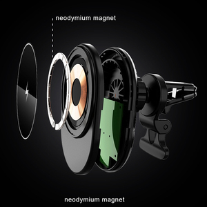 Chargeur de voiture magnétique pour <span class=keywords><strong>iPhone</strong></span> 15W Support de téléphone sans fil rapide avec puissance de sortie 10W Protection électrique OVP - Product Image 5