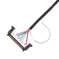 Assemblage de câble coaxial LVDS micro personnalisé 40 broches pour moniteur LCD 15.6 pouces avec connecteur d'affichage à pas de 0.5mm