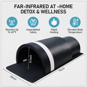 Fumei xách tay có thể gập lại hồng ngoại phòng tắm hơi cabin với zero EMF 75 ° C nhanh chóng sưởi ấm mái vòm phòng tắm hơi để sử dụng nhà - Product Image 4