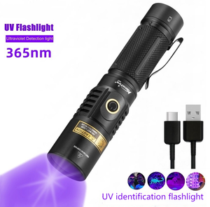 Lampe torche UV 15W 365nm en alliage d'aluminium, LED industrielle IP65, rechargeable par USB, faisceau réglable, détecteur <span class=keywords><strong>de</strong></span> lumière noire pour <span class=keywords><strong>minerai</strong></span> et animaux <span class=keywords><strong>de</strong></span> compagnie - Product Image 4