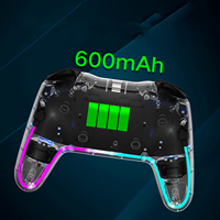 Control de Juego Inalámbrico Transparente con Joystick para Switch con Configuración Turbo Combo
