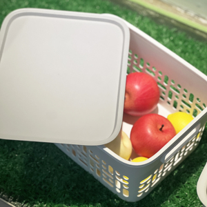 Yimire Custom Logo <strong>Nestable</strong> Stackable <strong>Plastic</strong> Moving <strong>Crate</strong> <strong>Attached</strong> <strong>Lid</strong> Container <strong>Plastic</strong> Storage Transport Tote Box for Sale - Product Image 3