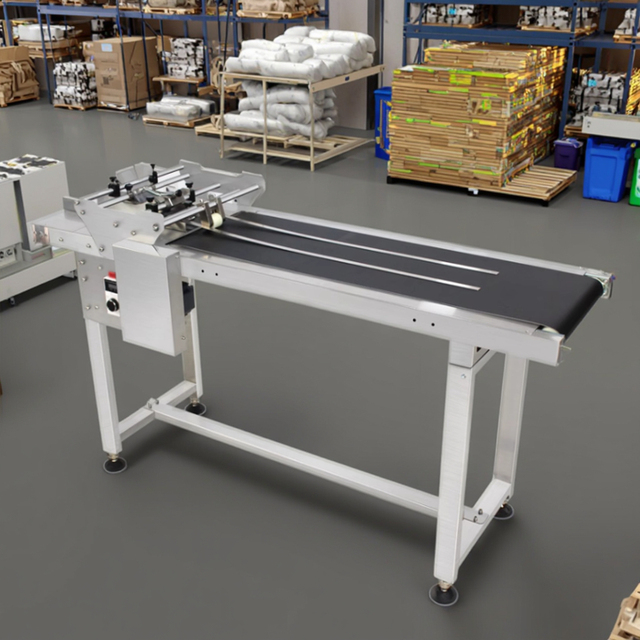 Electric Automatic Inkjet Feeder S350/500 Conveyor for Plastic Bag Carton Box Paper Label Paging Chemical Food Commodity PLC