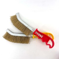 Brosse à fil métallique en acier au carbone noué durable pour le nettoyage des soudures et l'élimination de la rouille sur le métal, le bois et la pierre, pour perceuse