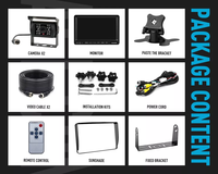 7 pouces étanche DVR Split Monitor double vue arrière caméra de recul grands véhicules système de recul pour Semi Box Truck RV