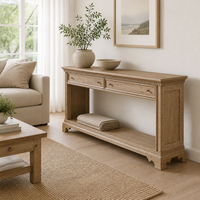 Table console haut de gamme moderne de luxe en bois massif sculpté avec tiroirs pour hôtel, chambre à coucher et propriétaires de maisons familiales
